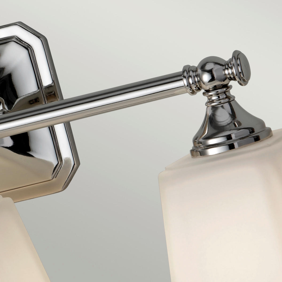 BADEZIMMER-WANDLEUCHTE - Chromfarben, Konventionell, Glas/Metall (53.3 /25.7/15.2cm) - Elstead Lighting