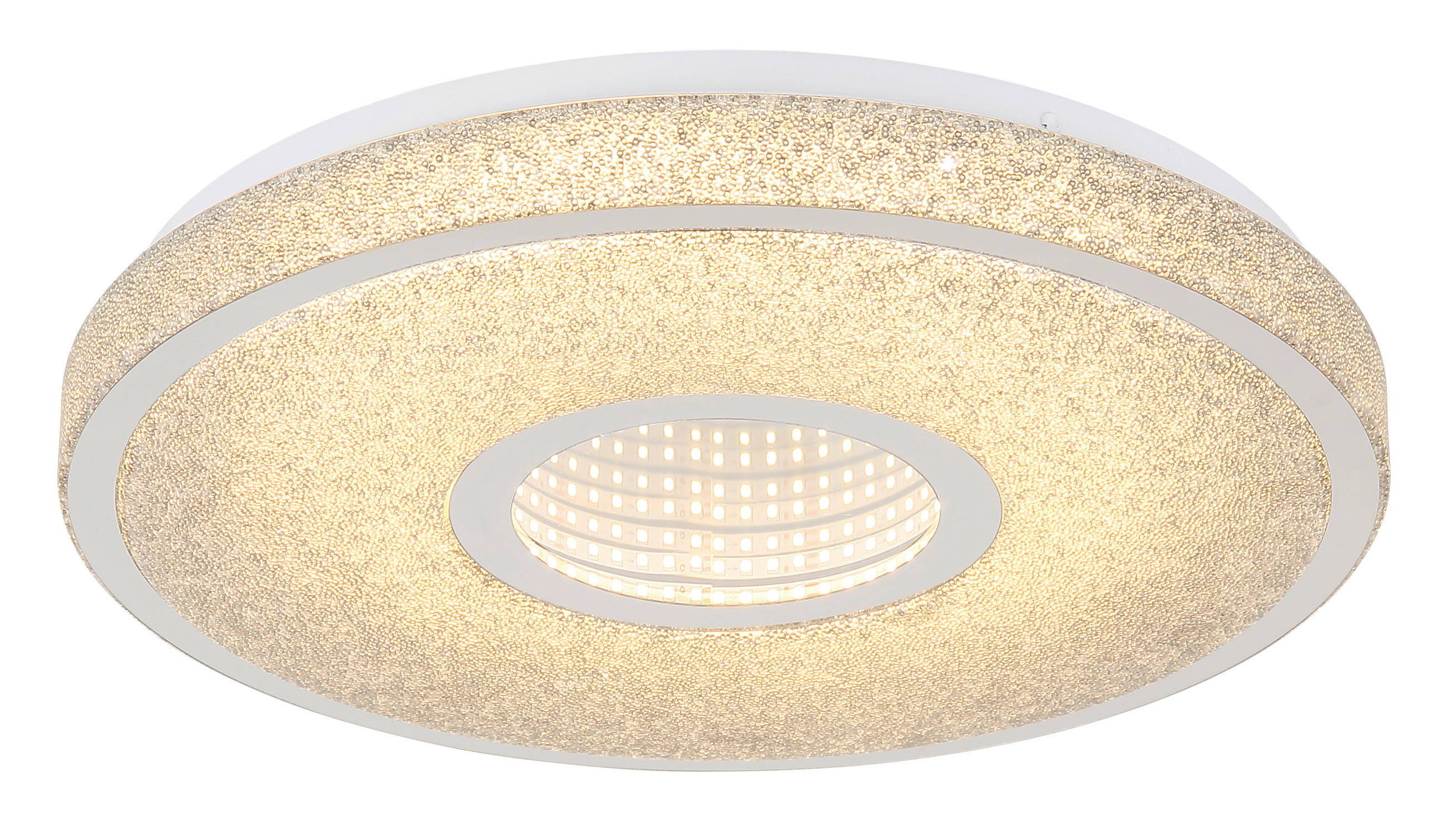 LED-TAKLAMPA ASTANIA 38/6,5 cm  - klar/vit, Basics, metall/plast (38/6,5cm) - Globo