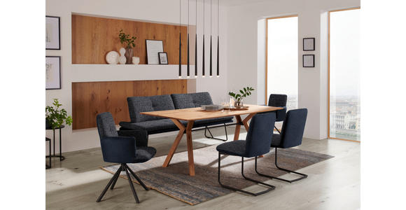 SCHWINGSTUHL in Stahl Flachgewebe - Schwarz, Design, Textil/Metall (48/91/62cm) - Dieter Knoll