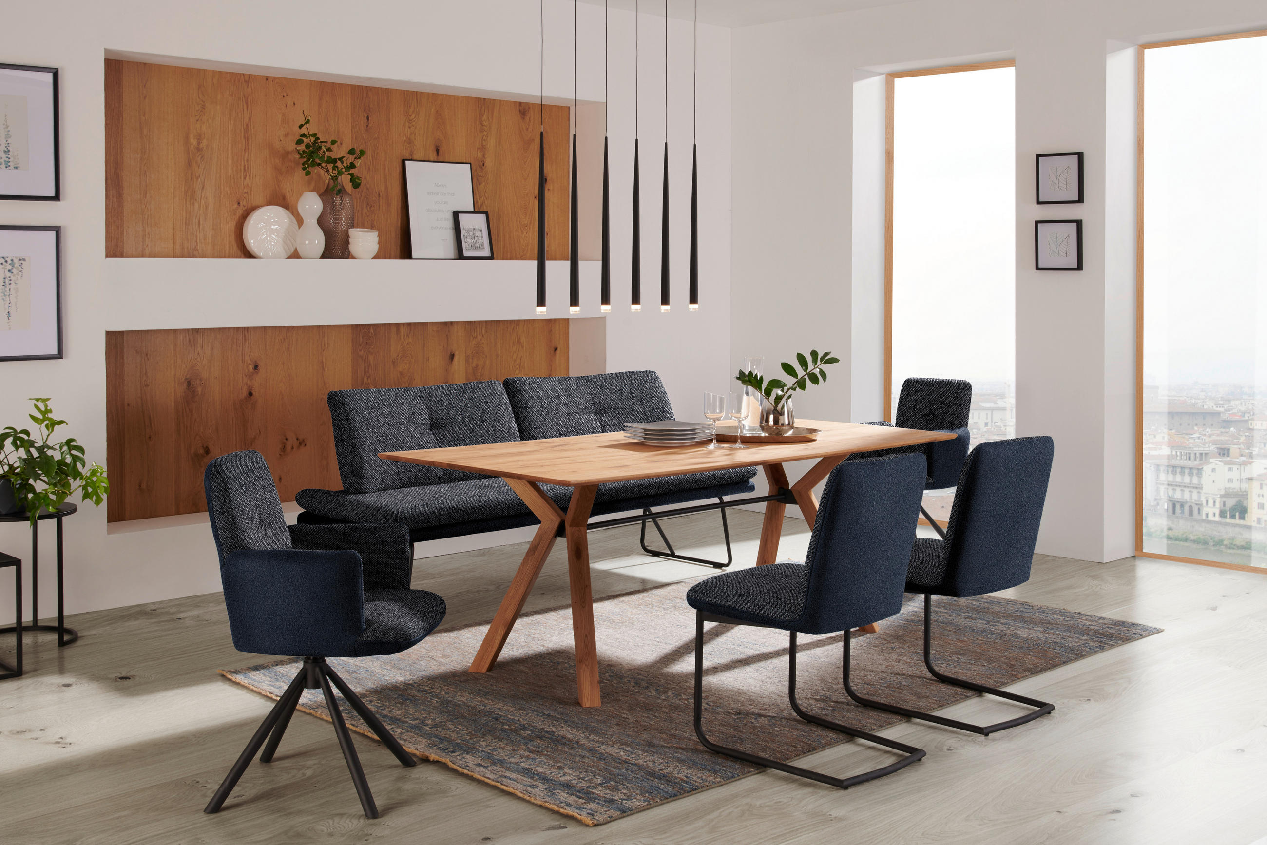 SCHWINGSTUHL  in Stahl Flachgewebe  - Schwarz, Design, Textil/Metall (48/91/62cm) - Dieter Knoll