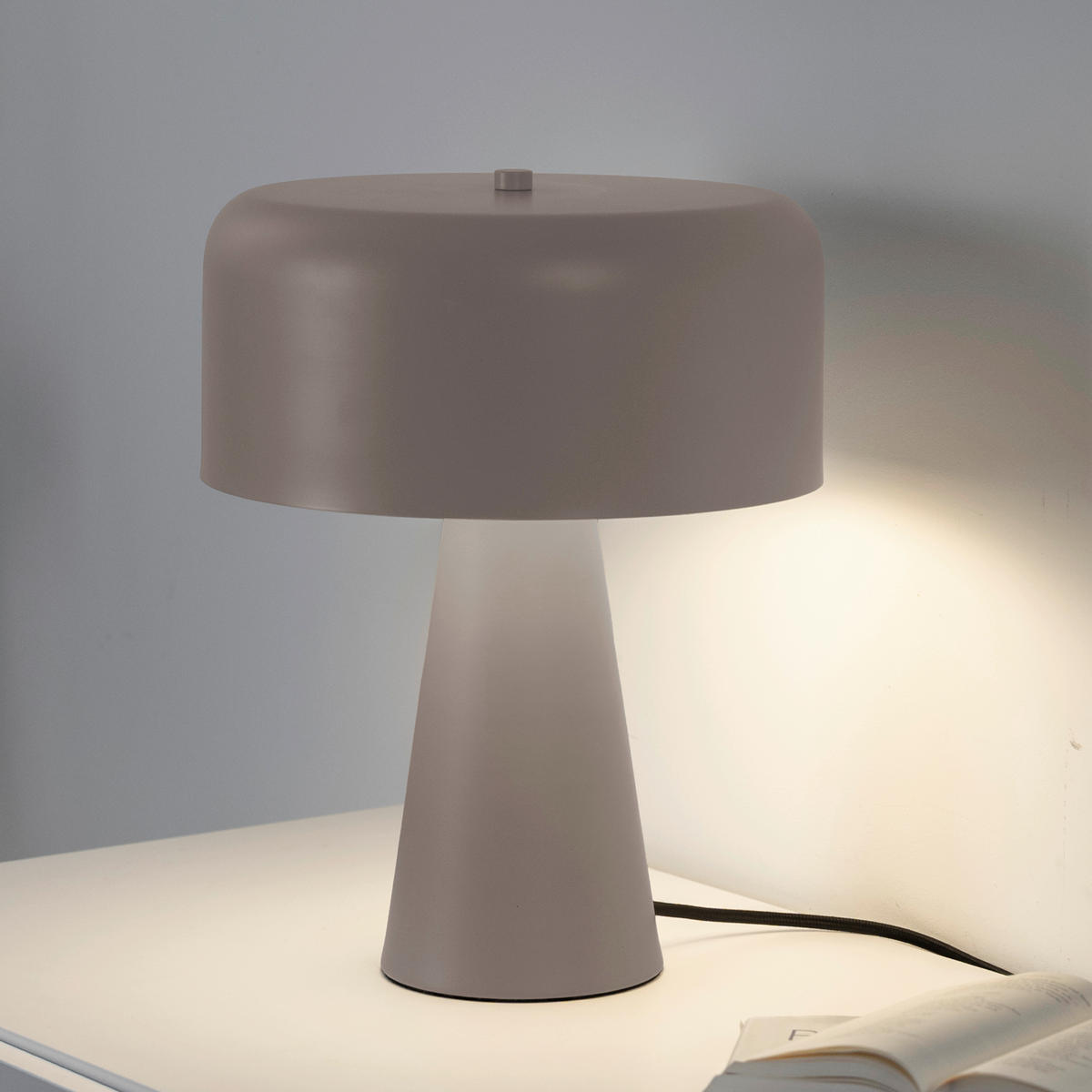 LED-TISCHLEUCHTE SW PENTO 26,5/26,5/34,5 cm   - Sandfarben/Schwarz, Design, Glas/Kunststoff (26,5/26,5/34,5cm) - Schöner Wohnen