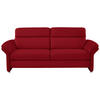 3-SITZER-SOFA in Echtleder Rot  - Rot/Alufarben, Konventionell, Leder/Metall (228/96/92cm) - Beldomo Premium