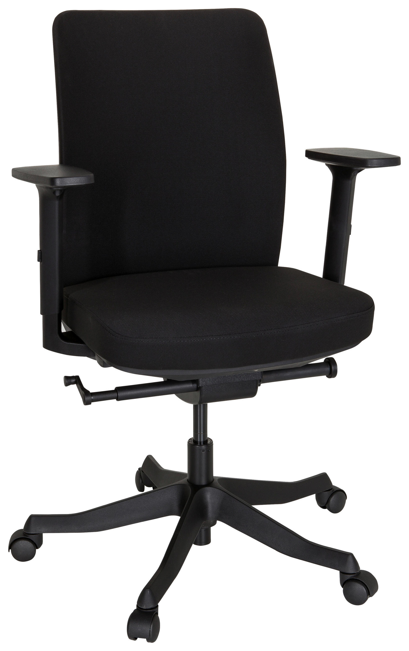 OTOČNÁ ŽIDLE, plochá tkanina, černá - černá, Moderní, textil/plast (68/111/60cm) - MID.YOU