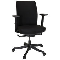 OTOČNÁ STOLIČKA, plochá tkanina, čierna - čierna, Modern, textil/plast (68/111/60cm) - MID.YOU