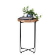 BEISTELLTISCH in Holz 43/43/66 cm - Schwarz/Akaziefarben, Trend, Holz/Metall (43/43/66cm) - Landscape