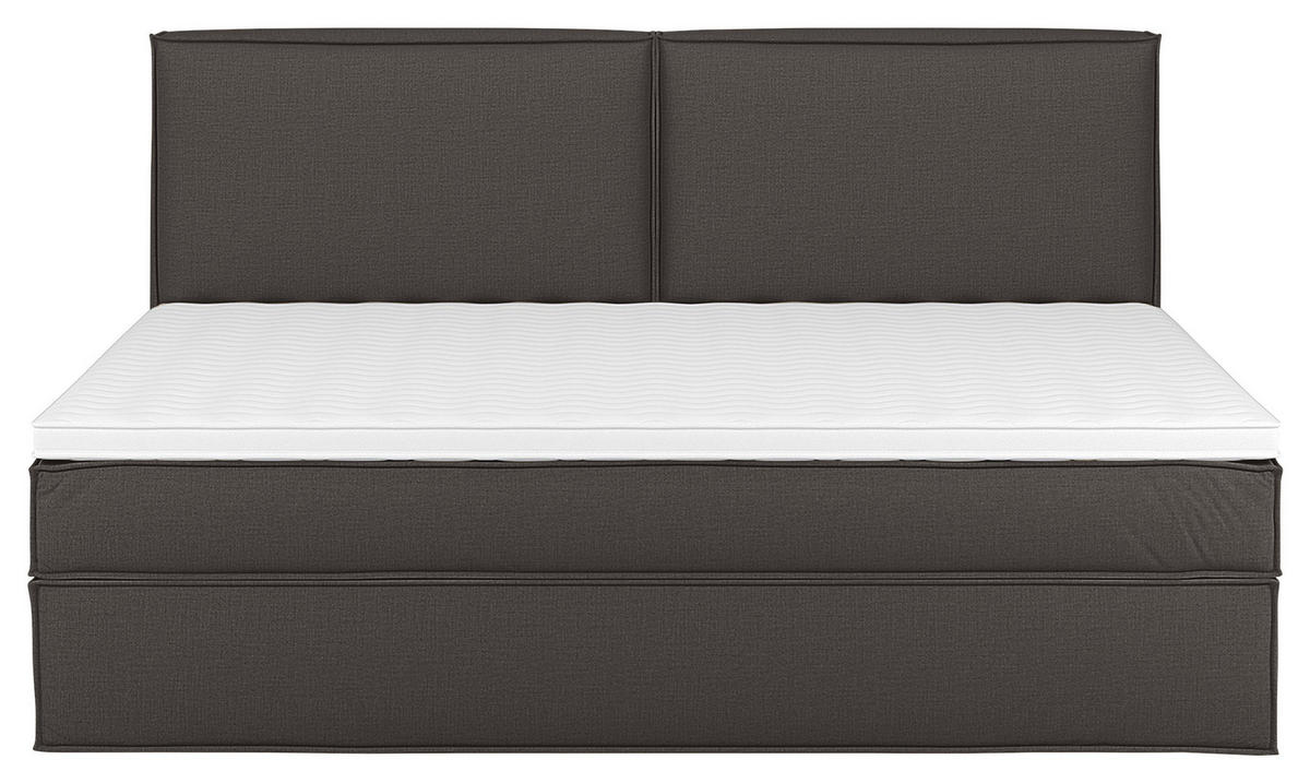 BOXSPRINGBETT 240/200 cm  in Dunkelgrau  - Dunkelgrau, Design, Textil (240/200cm) - home24