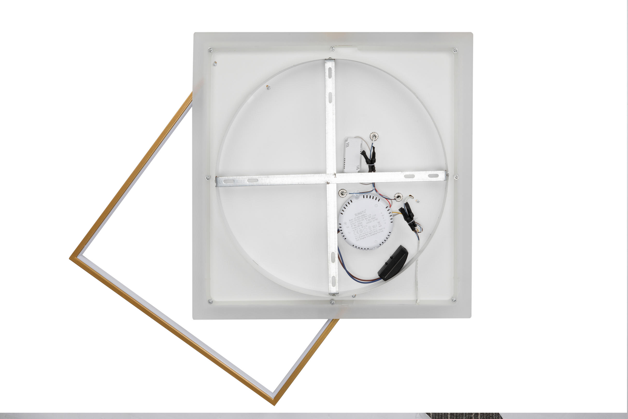STROPNÉ LED SVIETIDLO, 80/73/15,5 cm - priehľadné/biela, Trend, kov/plast (80/73/15,5cm) - Ambiente