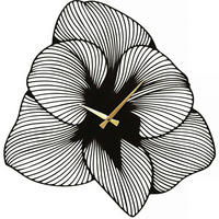 WANDUHR Schwarz 70/70/4 cm  - Schwarz, LIFESTYLE, Metall (70/70/4cm)