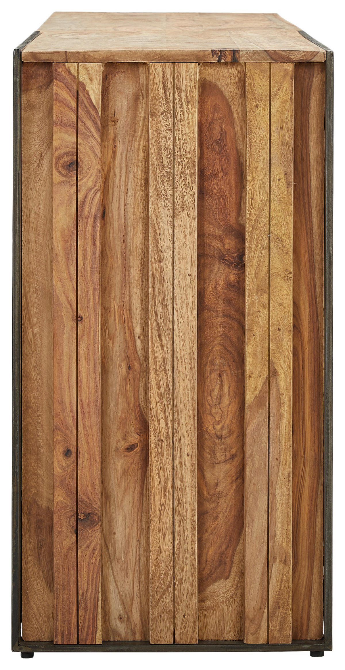 KOMODA, sheesham, barvy sheesham, 156/75/40 cm - barvy sheesham/přírodní barvy, Moderní, kov/dřevo (156/75/40cm) - MID.YOU