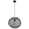 VISEČA SVETILKA        39/120 cm      E27 - črna, Natur, papir/kovina (39/120cm) - Globo