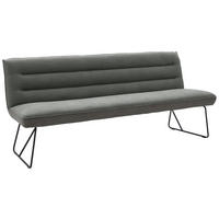 SITZBANK 218/89/68 cm Flachgewebe Grau, Schwarz  - Schwarz/Grau, Design, Textil/Metall (218/89/68cm) - Dieter Knoll