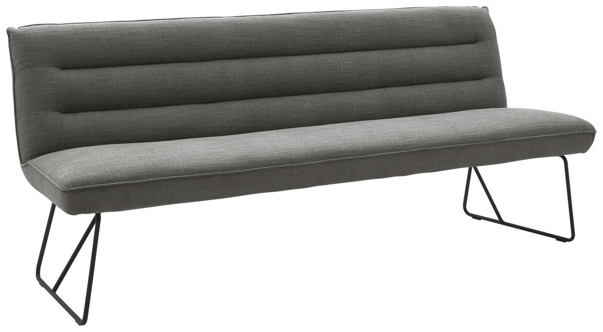 SITZBANK 218/89/68 cm  in Grau, Schwarz  - Schwarz/Grau, Design, Textil/Metall (218/89/68cm) - Dieter Knoll