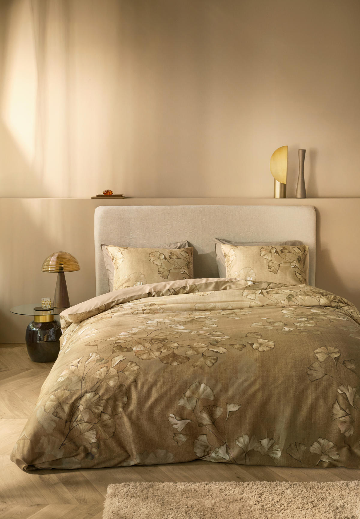 WENDEBETTWÄSCHE Palune Satin 140/200 cm  - Goldfarben, KONVENTIONELL, Textil (140/200cm) - Novel