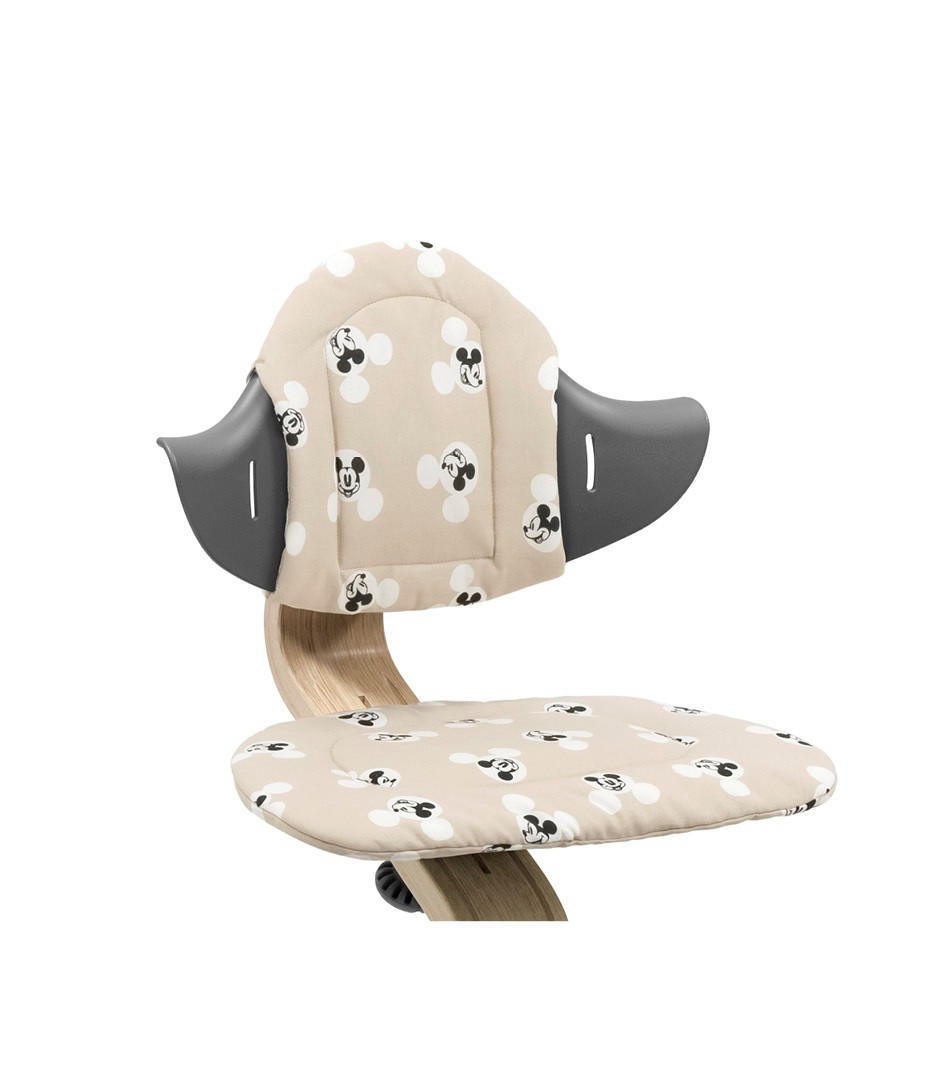 BLAZINA ZA STOL ZA HRANJENJE - temno siva/svetlo roza, Basics, tekstil (25/25/5,6cm) - Stokke