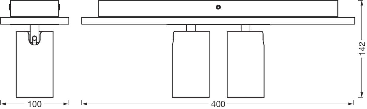 LED-STRAHLER 40/10/14,2 cm   - Schwarz/Naturfarben, Basics, Holz/Metall (40/10/14,2cm) - Osram