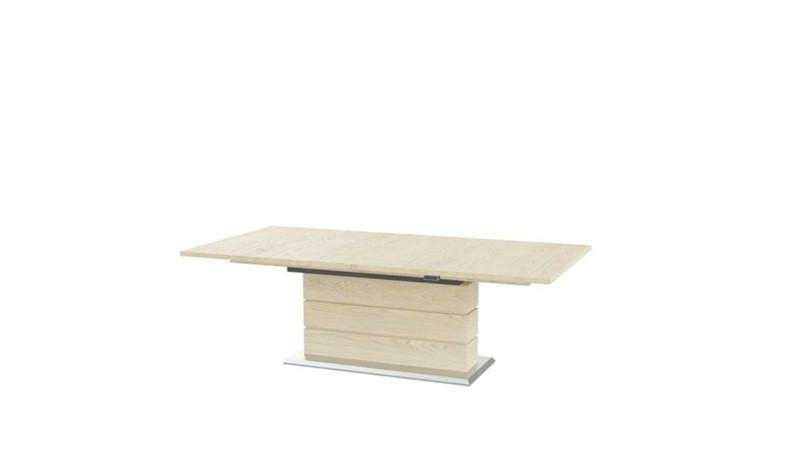 MATBORD 200-280/100/64-110 cm massivt trä  trä utdragbar, justerbar höjd, finns i olika träslag rektangulär ek Bianco  - ek Bianco, Klassisk, trä (200-280/100/64-110cm) - Skovby