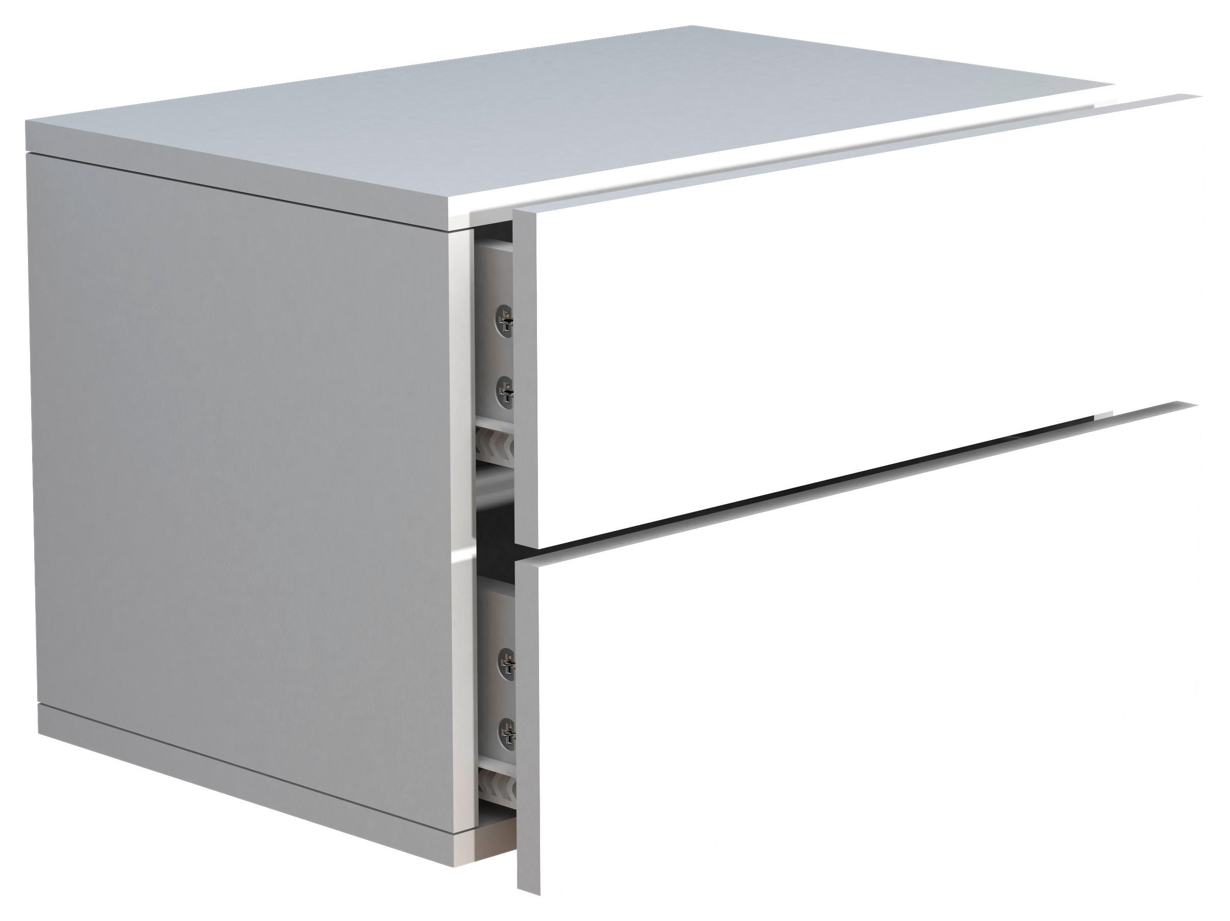 NACHTKÄSTCHEN 45/30/32 cm  in Weiß  - Weiß, MODERN, Holzwerkstoff (45/30/32cm) - MID.YOU