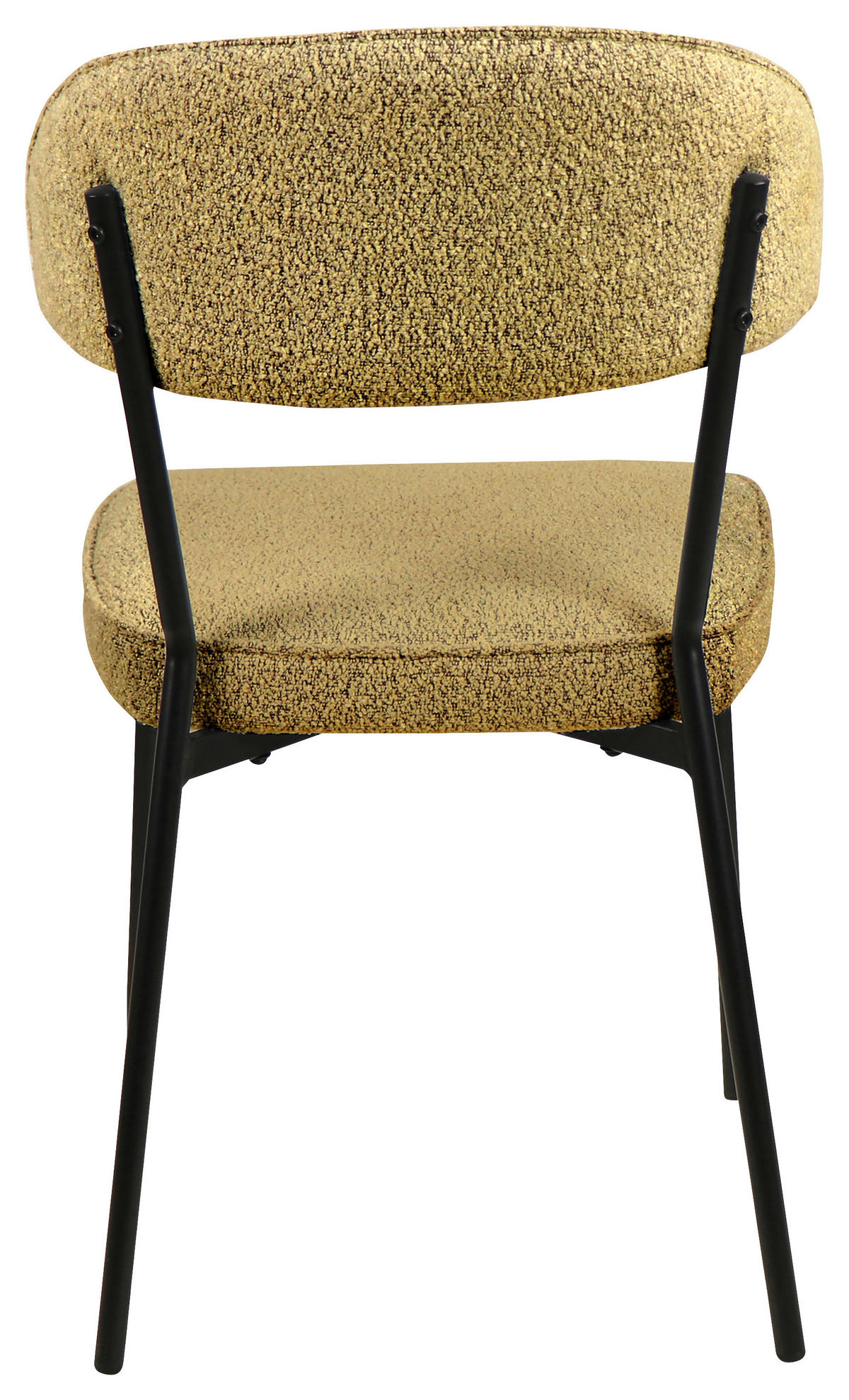 STOL, les, kovina, tekstil rumena  - rumena/črna, Design, kovina/tekstil (46/83,5/58cm) - Hom`in
