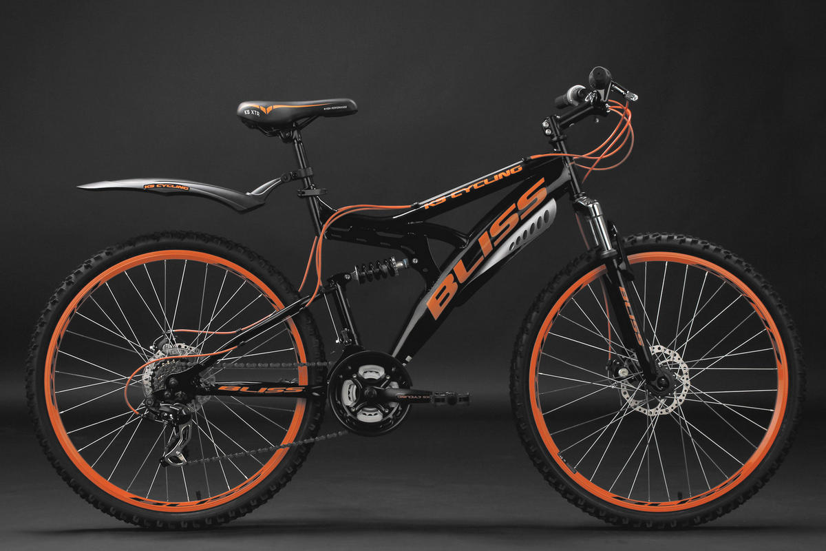 MOUNTAINBIKE 26 Zoll Herren  - Schwarz/Orange, Basics, Metall - KS Cycling