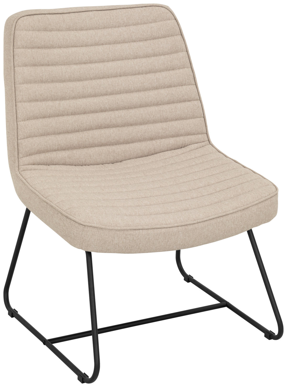 SESSEL Webstoff Beige    - Beige/Schwarz, MODERN, Textil/Metall (66/85/69cm) - P & B