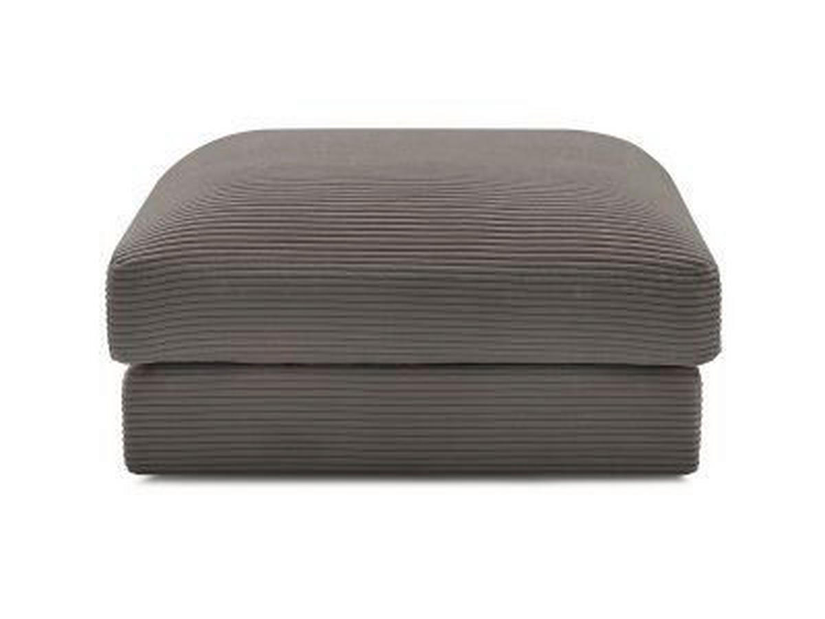 HOCKER LEONARD Cord Taupe  - Taupe/Schwarz, MODERN, Kunststoff/Textil (86/43/86cm)