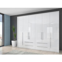 ORMAR SA KLASIČNIM VRATIMA bela, bela visoki sjaj  277/226/60 cm  - bela visoki sjaj/bela, Dizajnerski, pločasti materijal/plastika (277/226/60cm)