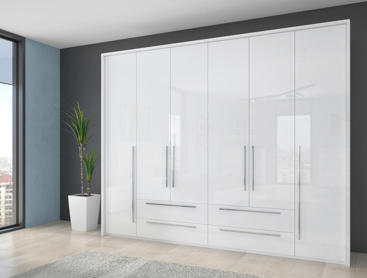 ORMAR SA KLASIČNIM VRATIMA bela, bela visoki sjaj  277/226/60 cm  - bela visoki sjaj/bela, Dizajnerski, pločasti materijal/plastika (277/226/60cm)