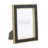 BILDERRAHMEN 16,8/2/21,5 cm  - Goldfarben/Schwarz, Trend, Glas/Kunststoff (16,8/2/21,5cm) - Eglo