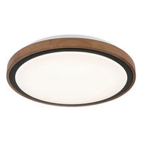 STROPNÍ LED SVÍTIDLO, 38/9,5 cm  - opál, Natur, kov/dřevo (38/9,5cm) - Globo