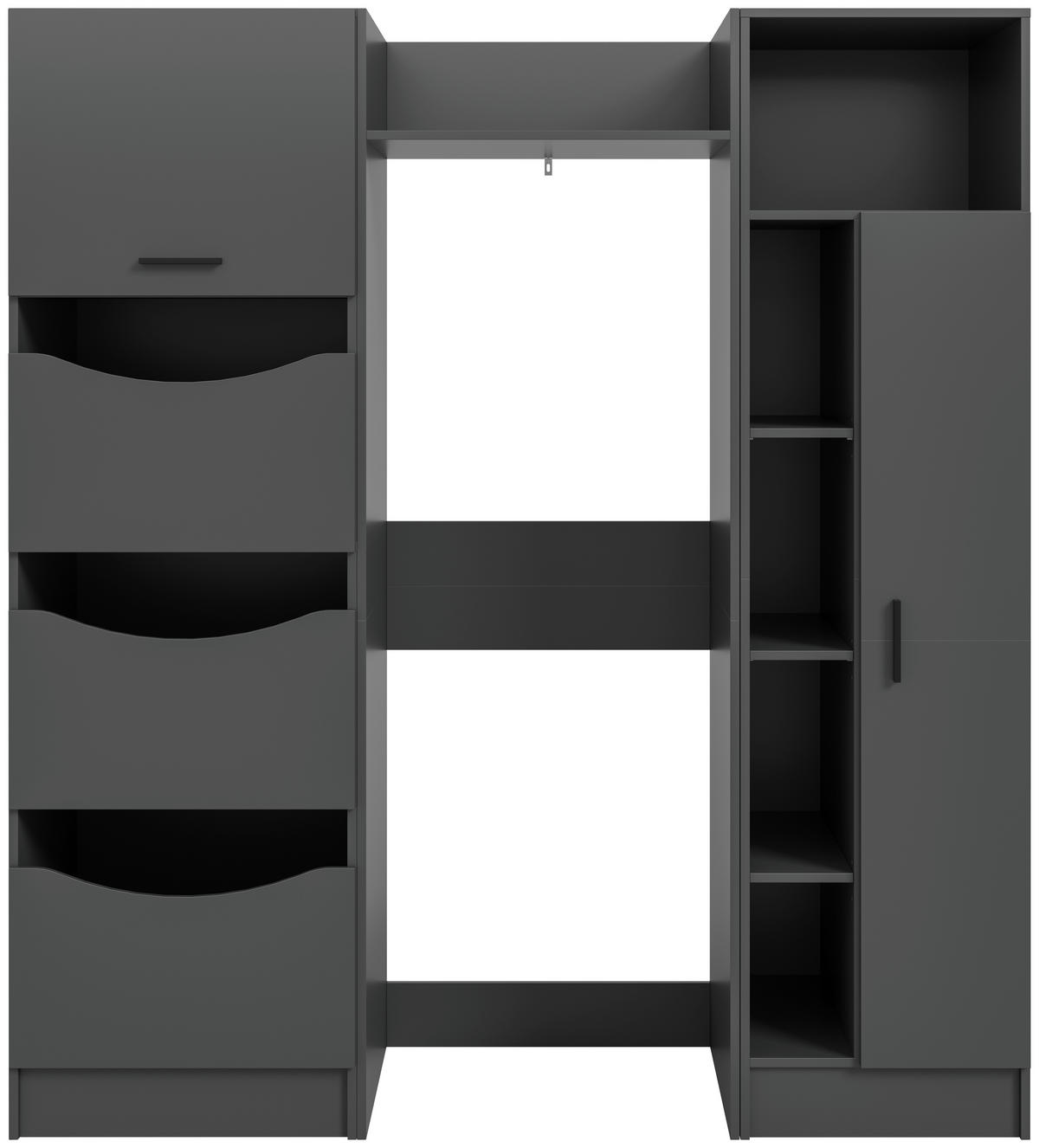 HAUSWIRTSCHAFTSRAUM 176/195/68 cm  in Anthrazit  - Anthrazit, Basics, Holzwerkstoff (176/195/68cm) - MID.YOU