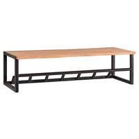 WANDGARDEROBE  in Akazie massiv Schwarz, Akaziefarben  - Schwarz/Akaziefarben, MODERN, Holz/Metall (80cm) - MID.YOU