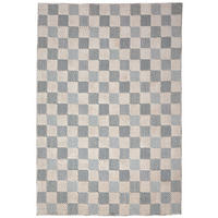 FLACHWEBETEPPICH  Wohnzimmer 155/230 cm Muted Checkerboard Blau rechteckig  - Blau, Basics, Kunststoff/Textil (155/230cm) - Flair Rugs