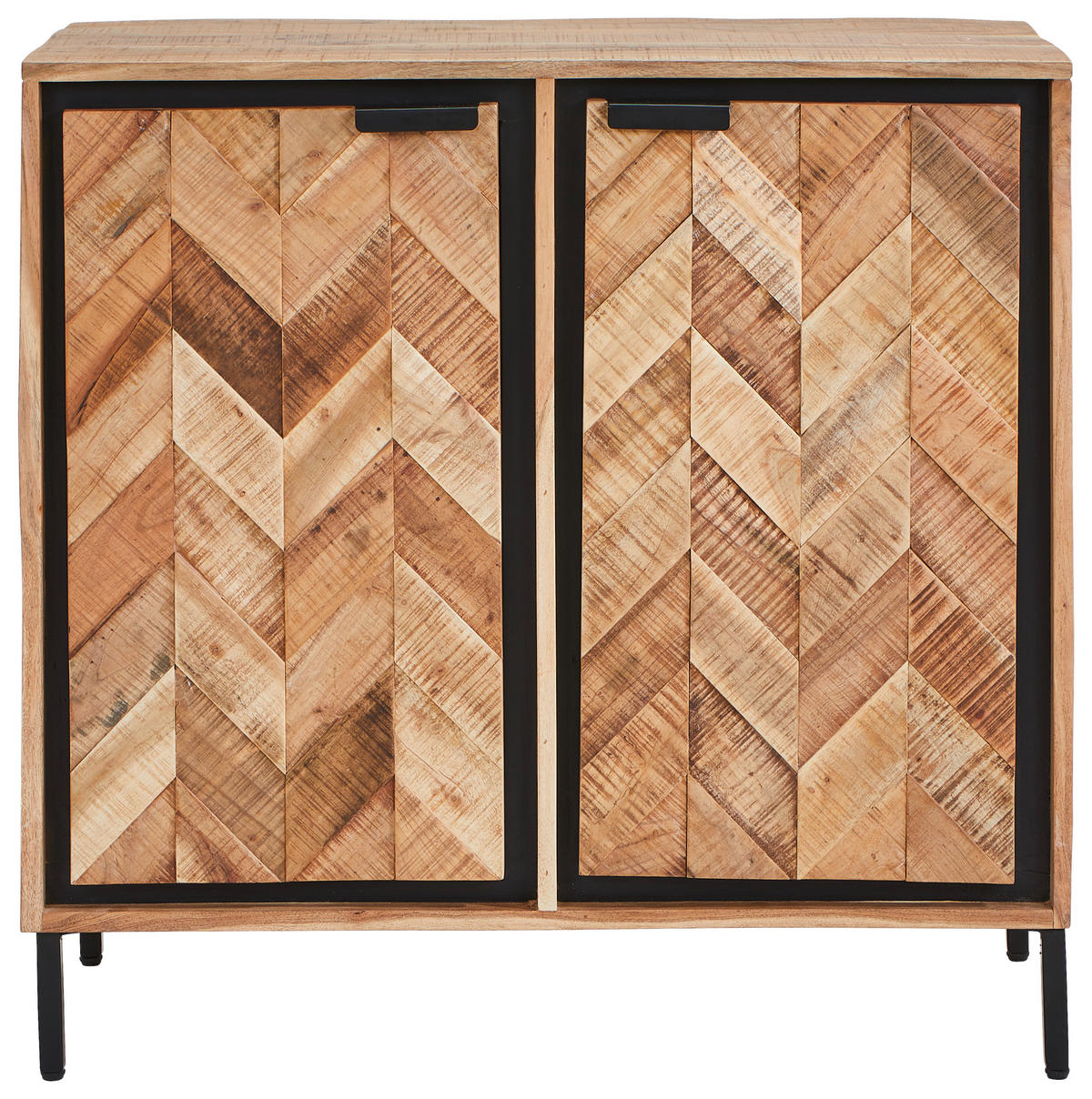 SIDEBOARD  in 88/85/40 cm  - Schwarz/Akaziefarben, MODERN, Holz/Metall (88/85/40cm) - Livetastic