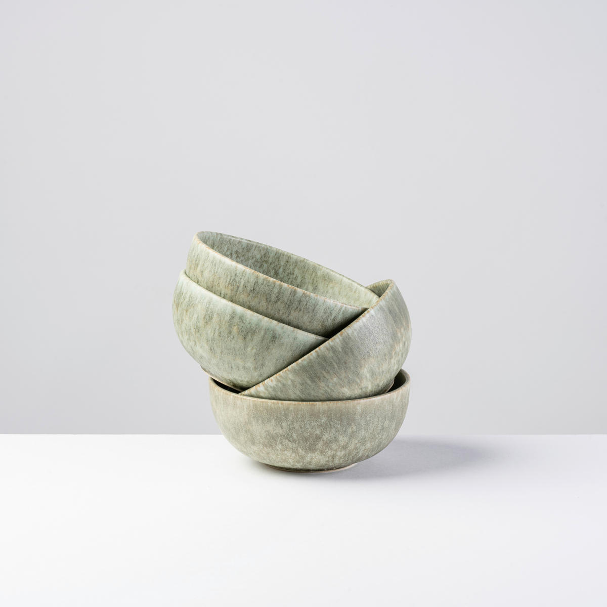 MÜSLISCHALENSET MOOS´N´STEIN 4-teilig  - Grün, Basics, Keramik (15,5/6,5cm) - Gipfelstück