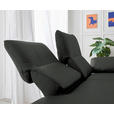 RÉCAMIERE in Echtleder Dunkelgrau  - Chromfarben/Dunkelgrau, Design, Leder/Metall (209/85-109/95-16cm) - Dieter Knoll