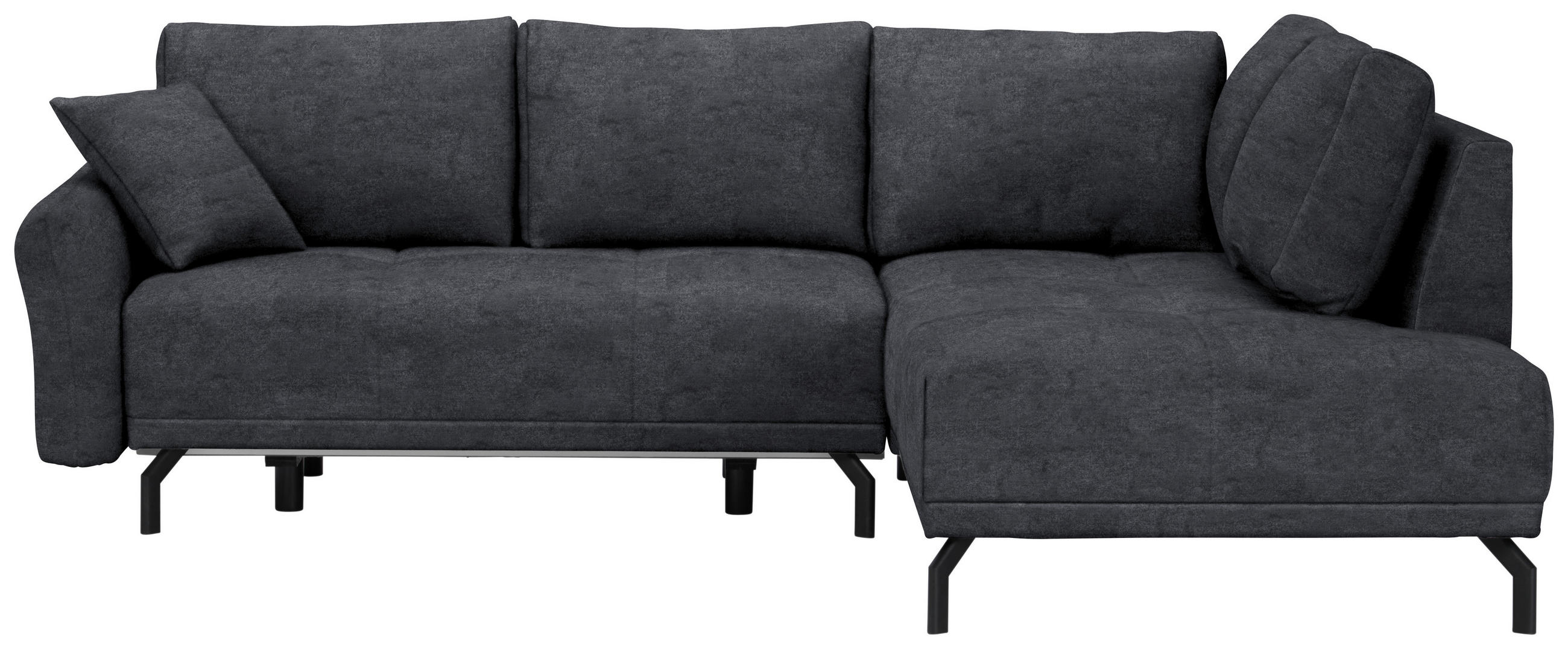 ECKSOFA in Webstoff Anthrazit  250/191 cm  - Anthrazit/Schwarz, Design, Textil/Metall (250/191cm) - Carryhome