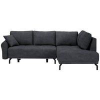 ECKSOFA in Webstoff Anthrazit  250/191 cm  - Anthrazit/Schwarz, Design, Textil/Metall (250/191cm) - Carryhome