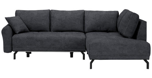 ECKSOFA in Webstoff Anthrazit  - Anthrazit/Schwarz, Design, Textil/Metall (250/191cm) - Carryhome