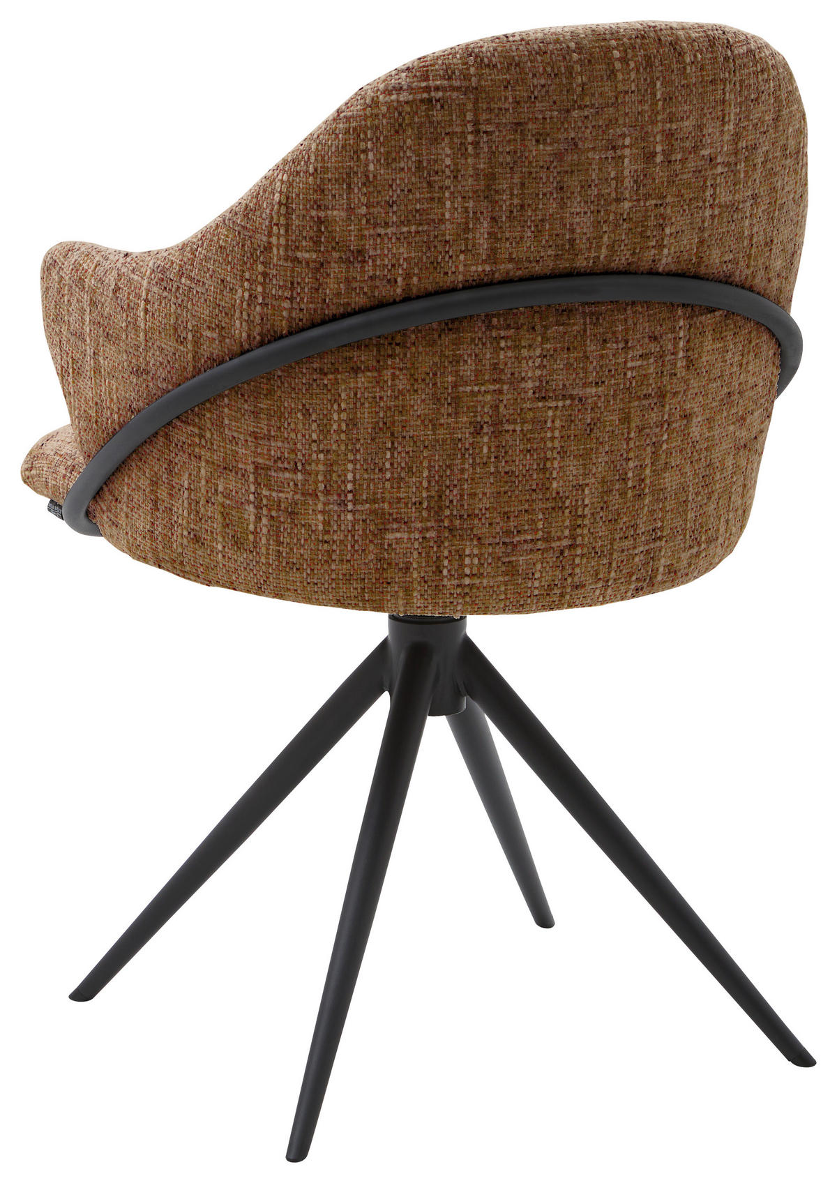 ARMLEHNSTUHL  in beflockt  - Rostfarben/Anthrazit, Design, Textil/Metall (57/84/44,5cm) - Emilio Belluti