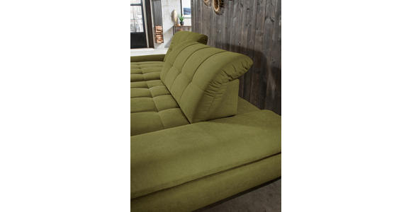ECKSOFA in Mikrofaser Grün 198/290 cm - Schwarz/Grün, Design, Textil/Metall (198/290cm) - Xora