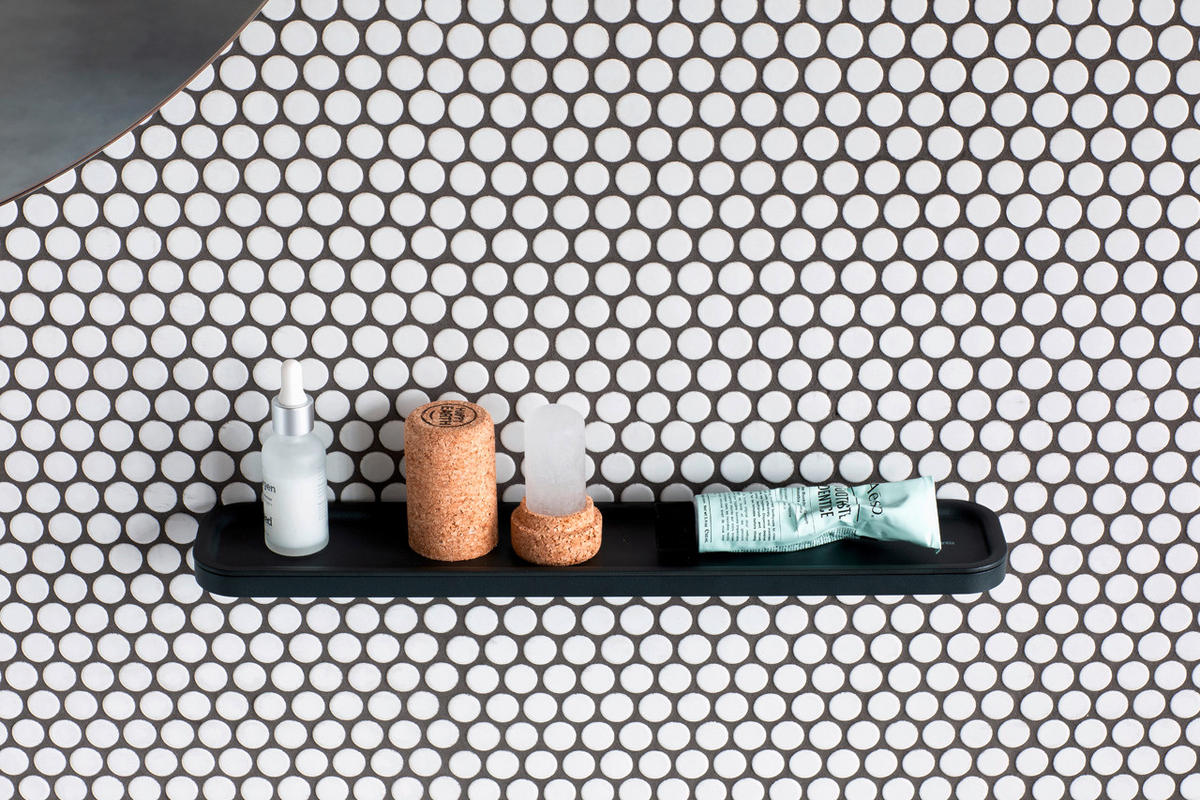 BADEZIMMERREGAL 42.1/4.4/8.6 cm  - Grau, Basics, Metall (42.1/4.4/8.6cm) - Brabantia