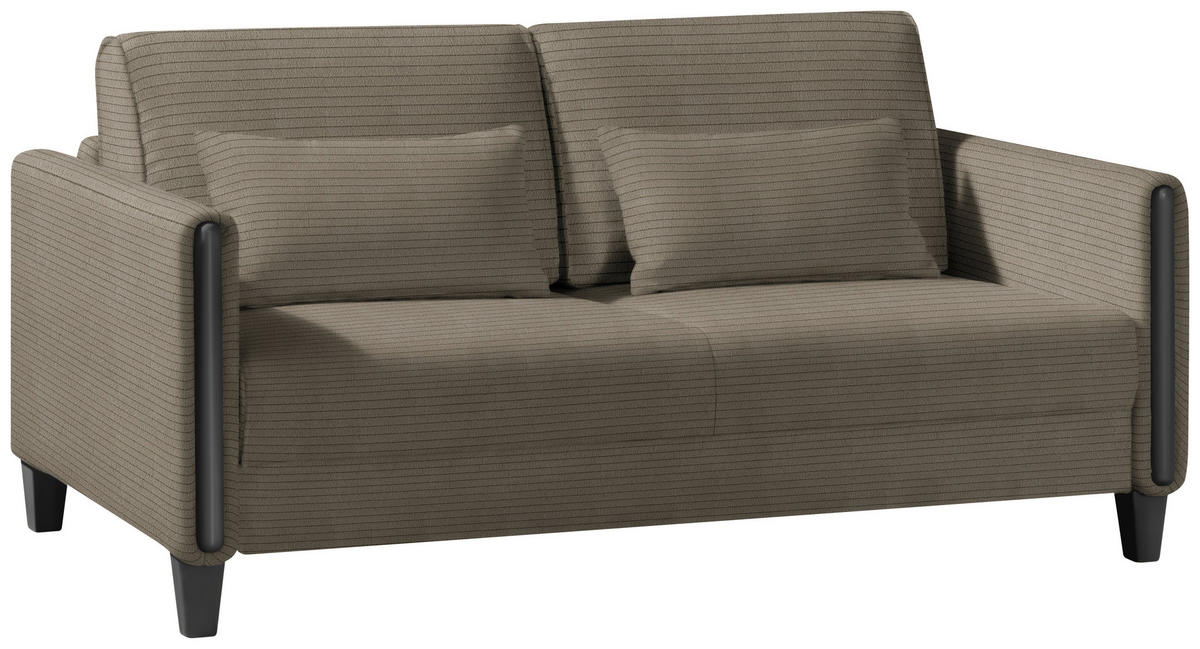 SCHLAFSOFA in Holz, Textil Braun, Schwarz  - Schwarz/Braun, Design, Holz/Textil (174/88/104cm) - Niels Andersson