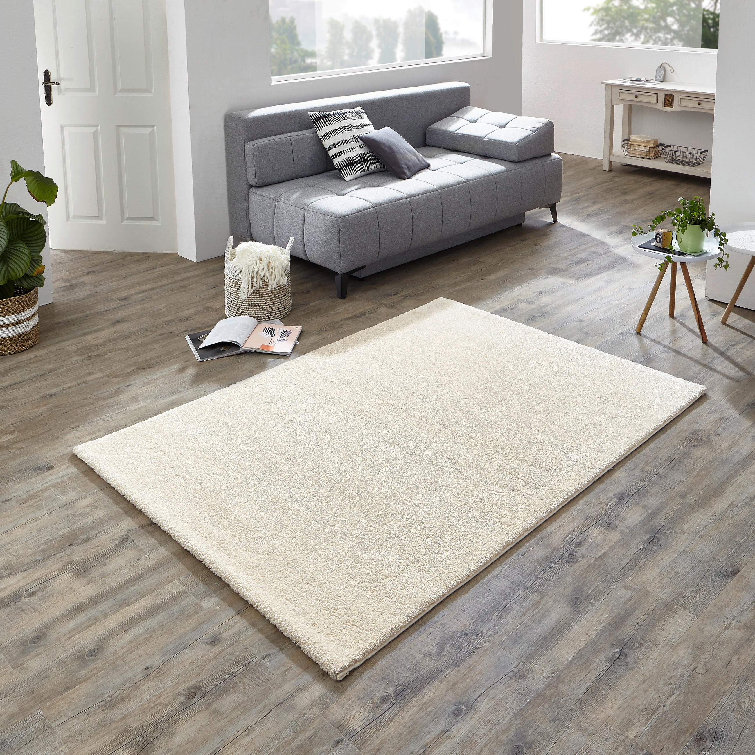 HOCHFLORTEPPICH 200/290 cm Samoa uni creme Creme  - Creme, Basics, Textil (200/290cm) - Novel