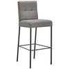 BARHOCKER Webstoff Schwarz, Hellgrau Eisen Stoffauswahl  - Hellgrau/Schwarz, Design, Textil/Metall (42/102/50cm) - home24