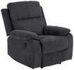 RELAXSESSEL Chenille Relaxfunktion    - Dunkelgrau/Schwarz, KONVENTIONELL, Textil/Metall (89,5/98/95cm) - Carryhome
