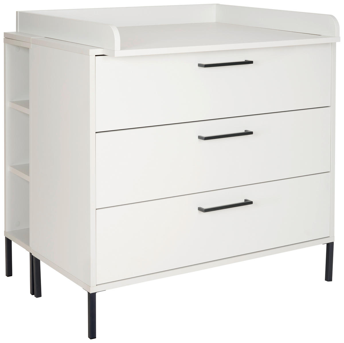 REGAL ZA KOMODU ZA PREVIJANJE  Milan  - siva/antracit, Basics, drvni materijal/metal (25/89/25cm) - Jimmylee