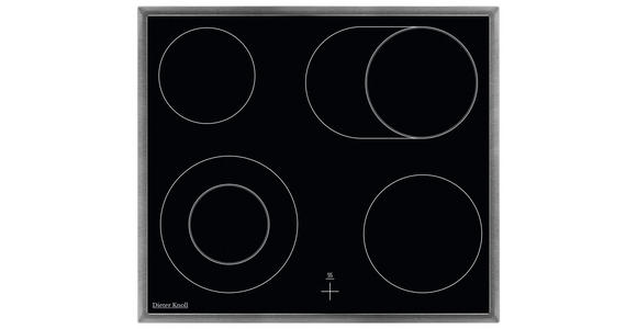 GLASKERAMIKKOCHFELD DKEV6046XB  - Edelstahlfarben/Schwarz, Basics, Glas/Metall (57,6/3,8/50,6cm) - Dieter Knoll