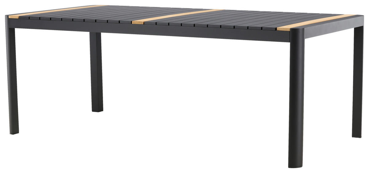 UTEBORD trä, metall  - svart, Klassisk, metall/trä (100/75/200cm) - Gardenson