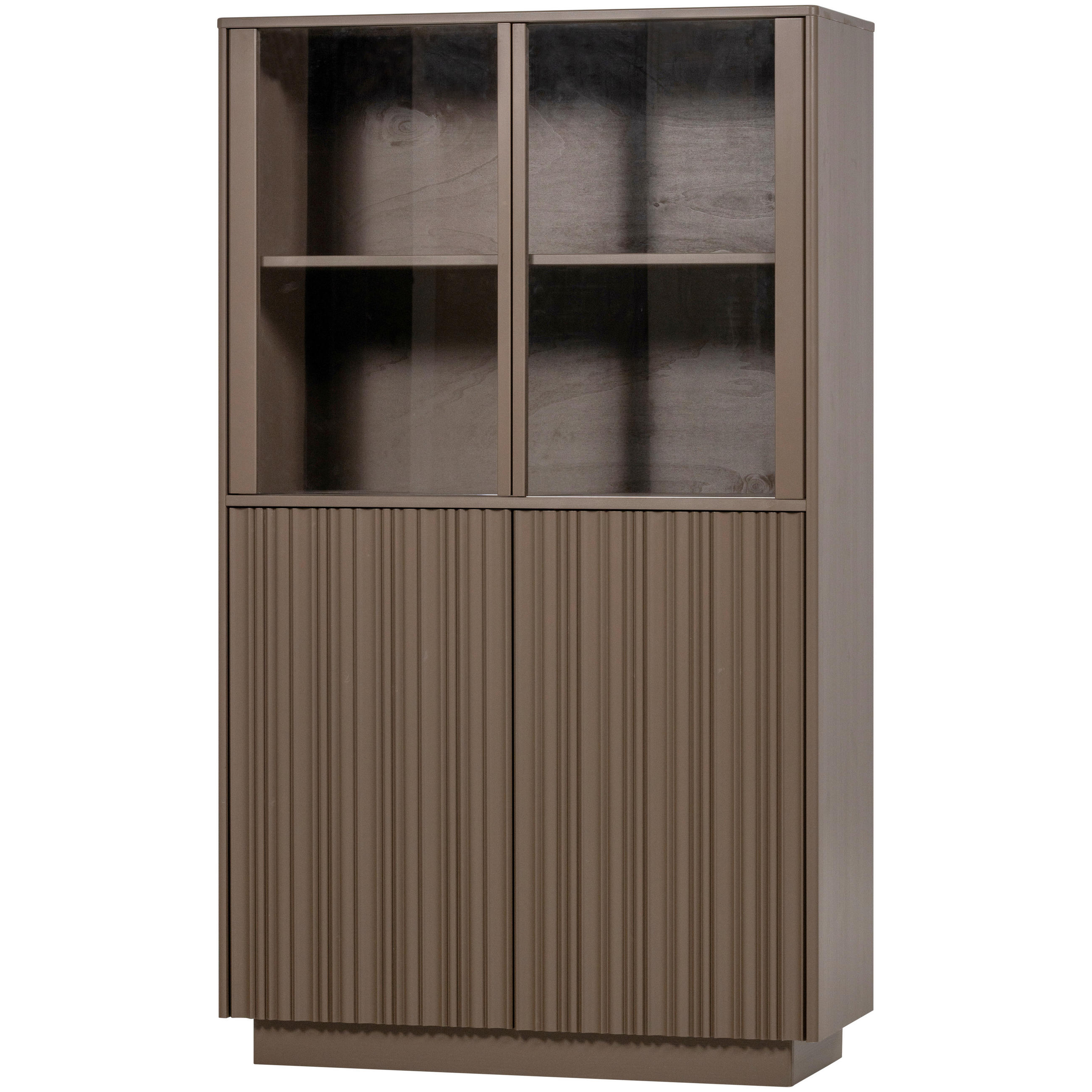 VITRINE in Kiefer Braun  - Braun, Design, Glas/Holz (67/215/40cm) - Livetastic