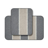 BADEMATTENSET Anthrazit 50x80/40x50 cm  - Anthrazit, Basics, Kunststoff/Textil (50x80/40x50cm) - Grund